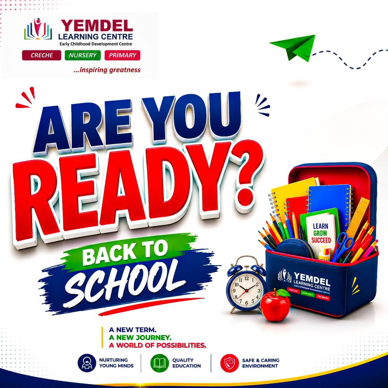 Back to School flyer: a new term, a new journey, a world of possibilities